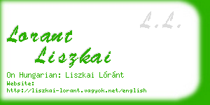 lorant liszkai business card