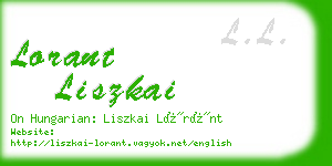 lorant liszkai business card